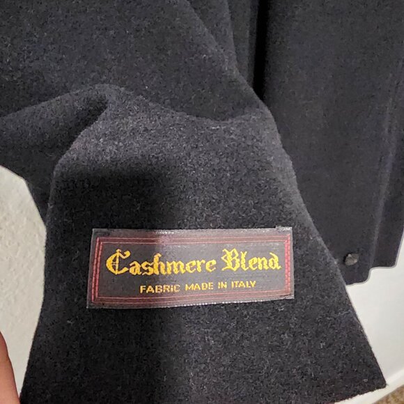 Harve Benard Coat Wool Blend Longline Black Front Cozy Warm lightweight Size 18 - Picture 4 of 11